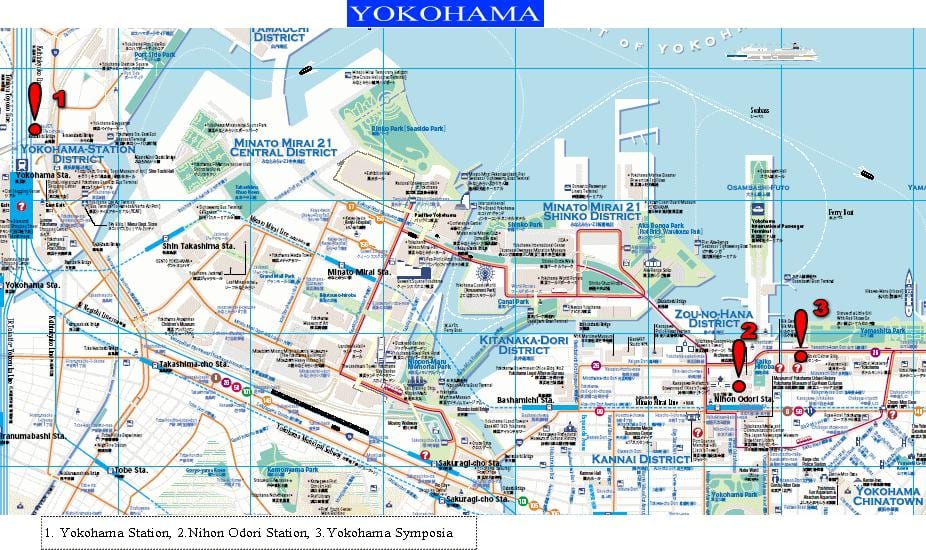 Gəzinti Yokohama xəritə