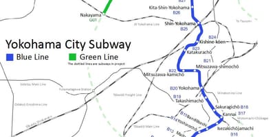 Metro Yokohama xəritə